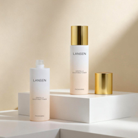 Flacon de soin de la peau en verre dégradé de luxe 100 ml avec bouchon doré, flacon vide pour toner, sérum, emballage cosmétique