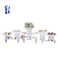 Livraison rapide - Fournitures hôtelières - Cube de présentation carré noir - Table de présentation alimentaire - Supports en acrylique pour buffet - Présentoirs pour aliments