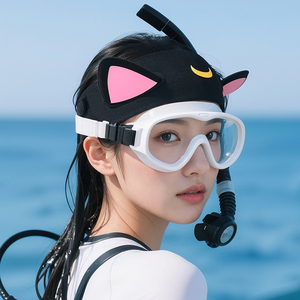 <span class=keywords><strong>GO</strong></span> LOVE JOY XTJ161 Diadema de Neopreno de Moda para Buceo, 1.5mm, con Orejas de Gato, para Buceo, Snorkel y Apnea, para Mujer - Product Image 3