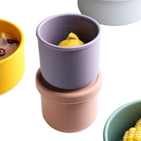 Boîte à collation portable en silicone de haute qualité, boîte à fruits, boîte de conservation des aliments frais, récipient alimentaire en silicone pour bébé - Vente chaude