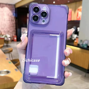 Lichicase TPU Side Wallet Card Slots Holder Case pour Xiaomi 14 Pro 14 Ultra Transparent Mobile Phone Accessories - Product Image 5