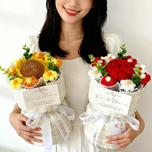 <span class=keywords><strong>Bouquet</strong></span> <span class=keywords><strong>de</strong></span> roses artificielles modernes faites à la main <span class=keywords><strong>de</strong></span> haute qualité, couleur personnalisée pour mariage, Noël, Nouvel An chinois, décoration <span class=keywords><strong>de</strong></span> la maison - Product Image 1