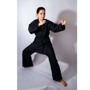 PIHA SPORTS Custom Women Black Ninjutsu/bujinkan/karate Gi Training Uniform with <b>Elastic</b> Band & <b>Lace</b>-up Closure - Product Image 1