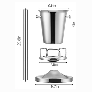 Refroidisseur à <span class=keywords><strong>champagne</strong></span> en acier inoxydable, seau à vin pour Italie Big Whale Korbel <span class=keywords><strong>Brut</strong></span> Korbel <span class=keywords><strong>Extra</strong></span> Dry - Product Image 4