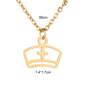 Collier pendentif stéthoscope médical en acier inoxydable à la mode pour les médecins et les infirmières le jour de l'infirmière - Product Image 6
