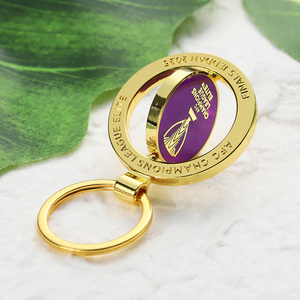 Llaveros de Aleación de Zinc Personalizados con Logotipo, Venta al por Mayor, Chapados en Oro, Giratorios, con <span class=keywords><strong>Bolsa</strong></span> - Product Image 4