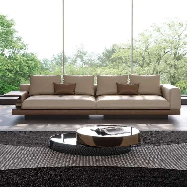 Orangefurn çelik kol dayama mikrofiber kumaş kapak katı ahşap l şekli kanepe set mobilya oturma odası