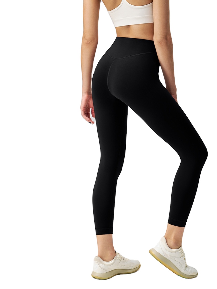 Naked Feel High Waisted Moisture-Wicking Yoga Leggings Buttery Soft Nylon Spandex Women's Second Skin Fitness Workout Running