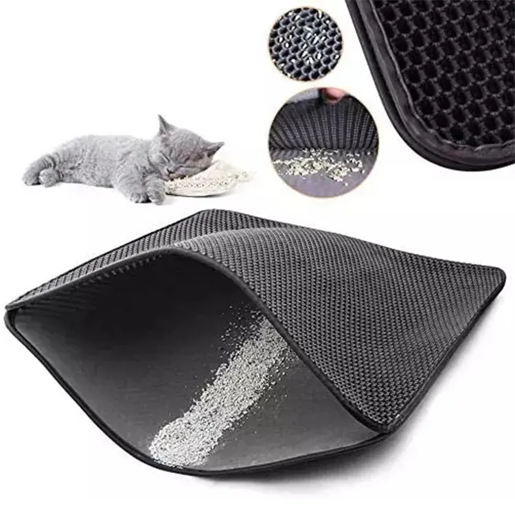 Pet Cat Wurf matte Einfache Reinigung Scatter Control Double Layer Bestseller EVA Cat Wurf matten für Kitty