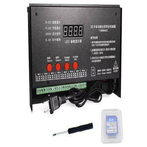 Jiuan T-8000AC 220V RGB <span class=keywords><strong>LED</strong></span> Strip điều khiển lập trình 8 kênh đầu ra 8192-Pixel Sync <span class=keywords><strong>SD</strong></span> Thẻ <span class=keywords><strong>LED</strong></span> Pixel điều khiển không thấm nước - Product Image 5