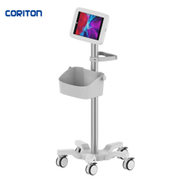 Chariot mobile de boîtier de sécurité pour tablette haut de gamme avec iPad Coque de protection Padpad Support mobile pour tablette antivol 15"