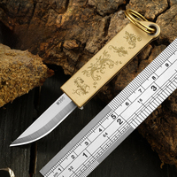 Couteau pliant de poche Bochen, nouveau modèle, manche en laiton, lame M390, mini couteau porte-clés pour le camping et les activités de plein air