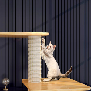 Structure d'escalade pour <span class=keywords><strong>chat</strong></span> en bois, moderne, classique et luxueuse, avec grande capsule spatiale double, hauteur réglable, design écologique - Vente en gros - Product Image 6