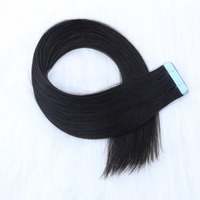 Extensions de cheveux naturels invisibles à bandes adhésives, double épaisseur, cheveux russes, extensions invisibles sans couture à bandes adhésives, trame longue