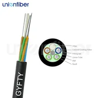 Câble à fibres optiques extérieur GYFTY tout-diellectrique avec âme en FRP et couche de renforcement central torsadée