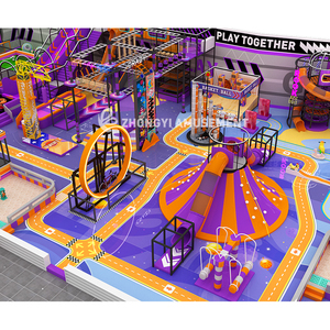 Tùy chỉnh Punk Cyber chủ đề Sân chơi trong nhà Thiết bị cho trẻ em với bóng Pit, LED SLIDES & leo cấu trúc - Product Image 6