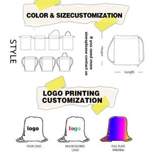 Sac à dos à cordon personnalisé Sac à cordon de sport résistant à l'eau Sac à dos de gymnastique pour femmes Moi - Product Image 4