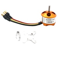 Moteur électrique CC sans balais Uangel A2208 1100KV/1400KV/2600KV pour modèles réduits d'avions/bateaux/véhicules, pièces de kit pour planeurs et jouets