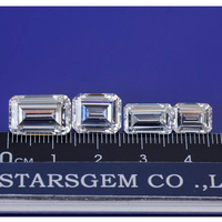 Оптовые синтетические муассаниты Starsgem 2*4мм - 9*11мм D VVS, изумрудная огранка, россыпью