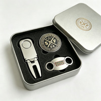 Logo Sissor japonais cubain Premium parfait allume-cigare et coupe en V avec marqueur de balle de golf japonais en carbone à ressort