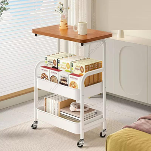 Nouvel article en gros : Chariot de rangement métallique à roulettes pour cuisine, salle de bain, salon, stockage alimentaire, garage – Boîte à outils et jouets - Product Image 5
