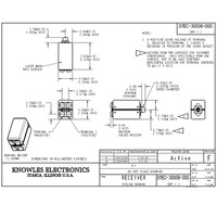 Récepteur de pilote d'armature équilibrée Knowles DTEC-30008-000 LEM pour moniteur intra-auriculaire