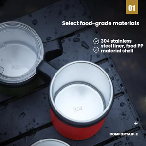 360 ° xoay nắp thép không gỉ cốc cà phê Xách Tay Cắm Trại Mug cho Cold brew Trà trái cây nước đá cà phê những người yêu thích - Product Image 6