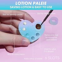 Palette élévatrice de cils professionnelle pour levage de cils et de sourcils Palette élévatrice de cils multifonction à paillettes Palette en silicone pour levage de cils et palette de teinte