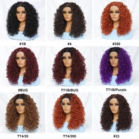 Perruques Synthétiques à Ondes Profondes Afro Crépues Bouclées Tressées Sans Colle Full HD Lace en Gros pour Femmes Noires