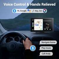 Navigation GPS portable 9 pouces pour voiture, compatible avec les clés intelligentes, Mirror Link, commande vocale, caméra de recul 1080p, compatible Apple CarPlay et Android