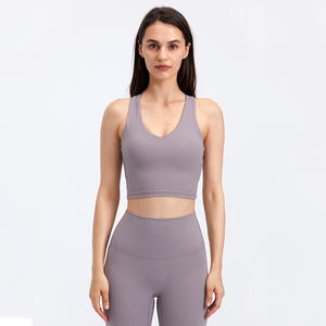 Nueva llegada colorido cuello en V alto impacto Yoga Tops deporte Yoga sujetador - Product Image 6