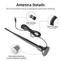 Antenne RF omnidirectionnelle verticale magnétique 700-2700 MHz 12 dBi large bande 4G LTE avec connecteur personnalisé OEM, transmission de données stable, IP67, 50 ohms