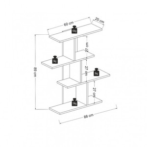 <strong>Wall</strong> <strong>Shelf</strong> <strong>Unit</strong> <strong>White</strong> Vertical Floating <strong>Shelf</strong>-Narrow Decorative for Bedrooms Living Rooms <strong>Wall</strong> Mount Modern <strong>Wall</strong> Decor <strong>Shelves</strong> - Product Image 3