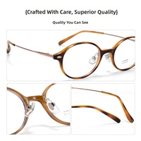 Lunettes ovales en titane ultra-légères de style coréen 88g, effet écaille de tortue, pour les geeks et les influenceurs, sans correction, anti-lumière bleue, pour femmes