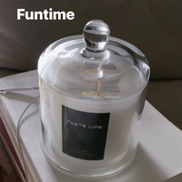 Bougie en cire de soja parfumée au bois de santal dans un bocal en verre avec couvercle |   Fabricant de bougies d'aromathérapie en gros, sur mesure, faible MOQ