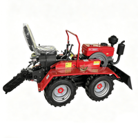 Mini Tractor Agrícola Multifuncional y Duradero, Tractor Compacto de 4 Ruedas con Múltiples Accesorios de Trabajo Disponibles