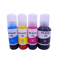 Encre à base de colorant de recharge de 102 bouteilles compatible avec Epson ET2700 ET2750 ET3700 ET3750 ET4750 CMYK imprimante à jet d'encre 4 couleurs 102 encre à colorant
