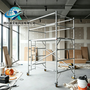 Andamio Industrial Galvanizado Duradero con Estructura de Mamparo y Sistema de Construcción de Paso, con Perno de Refuerzo Transversal <span class=keywords><strong>para</strong></span> Uso en Talleres Exteriores - Product Image 1