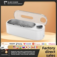 Pembersih Ultrasonik Mini Portabel 45kHz 14W dari Baja Tahan Karat 304 untuk Perhiasan, Kacamata & Jam Tangan - Bertenaga Baterai Kapasitas 440ml