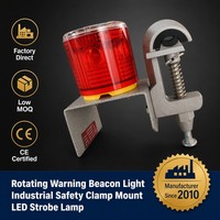 Feux de signalisation de sécurité solaires à LED, étanches, clignotants, balises lumineuses, lampes de signalisation de sécurité routière extérieures pour travaux de construction