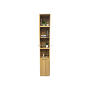 Libreria Angolare Moderna in Legno di Alta Qualità, Piccola e Stretta, con 4 Ripiani Aperti, Design Salvaspazio, Montaggio a Parete per Scuola, Appartamento, Camera da Letto - Product Image 3