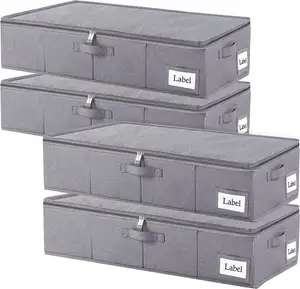 Best Services Underbed Storage Organizer Foldable Large Space Saver Under Bed Storage Bags For Blankets Clothes