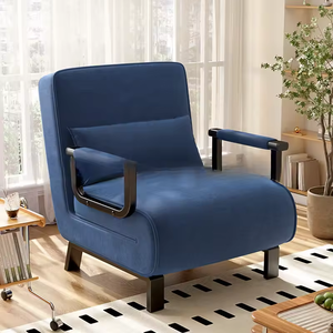 Divano Letto Moderno Regolabile a Una Piazza con Movimento a <span class=keywords><strong>Dondolo</strong></span>, Rivestimento in Tessuto e Struttura in Metallo - Arredamento di Alta Qualità per Soggiorno - Product Image 2