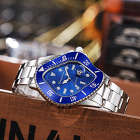 Montre pour homme Alien Water Ghost, style déformé, acier inoxydable, mouvement à quartz, verre saphir, cadran de 43 mm ; design tendance