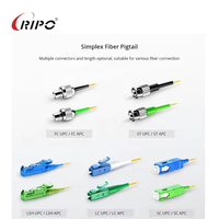 Conectores SC Ripo de Alta Calidad de 12 Fibras/1 Fibra, Pigtail de Fibra Óptica con Código de Color en la Cubierta de 0.9mm/2.0mm/3.0mm