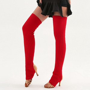 En gros, Chaussettes de yoga longues au-dessus du genou sans orteils pour femmes, et Jambières tricotées hautes jusqu'à la cuisse pour la danse, le yoga et le ballet - Product Image 3