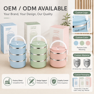 Multi-Layer Stainless Steel <b>Lunch</b> <b>Box</b> Bento <b>Box</b> Insulated Leak-Proof Portable Food Container for Kids Students Adults - Product Image 4
