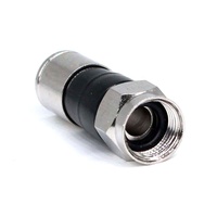 Cable Coaxial RG59 RG11 RG6 de Baja Pérdida para TV HD, Cable de Conexión RG6 de 3 Pies, Cable Coaxial Negro de 75 Ohmios con Conector F