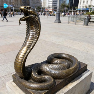 Statua <span class=keywords><strong>di</strong></span> Serpente Gigante in Bronzo per Zoo, <span class=keywords><strong>Design</strong></span> Personalizzato, Moderna Scultura in Metallo per Giardino - Product Image 3