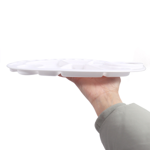 Foska <span class=keywords><strong>Palette</strong></span> de <span class=keywords><strong>peinture</strong></span> en plastique blanc robuste en forme de poisson moyen 17 puits pour aquarelle <span class=keywords><strong>Gouache</strong></span> <span class=keywords><strong>peinture</strong></span> Art artisanat projet de bricolage - Product Image 5